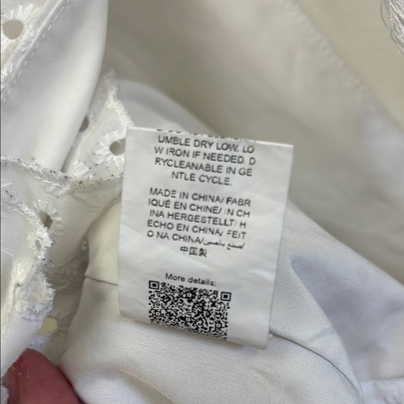 SHEIN White Flutter Sleeve Crop Blouse - Picture 4 of 6